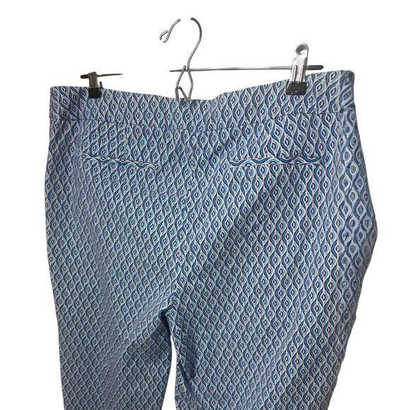 Chico’s Blue white Geometric Print Leg Pants size 3 XL - Picture 5 of 6
